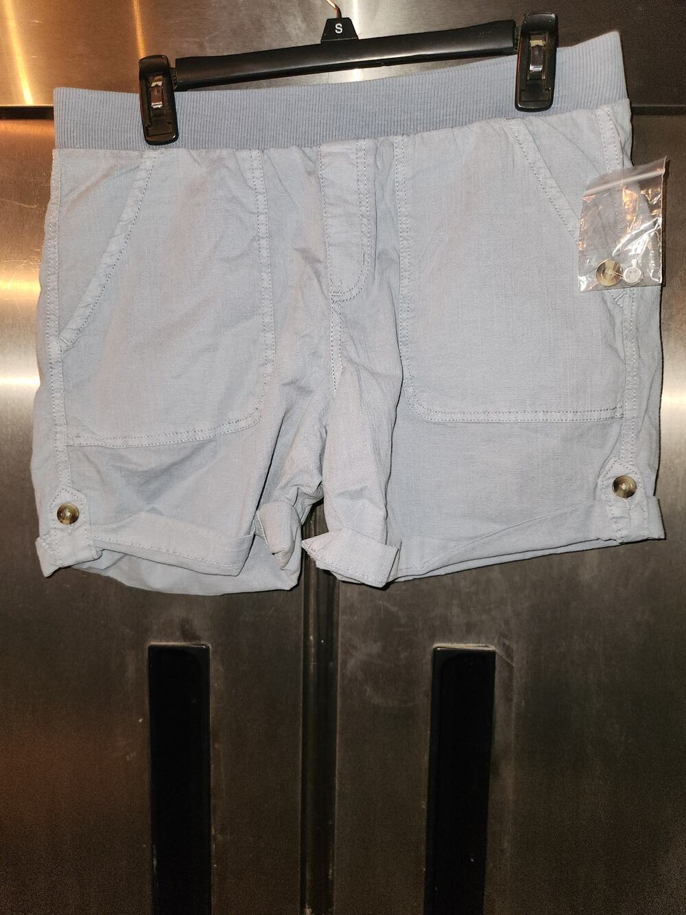 Sonoma Goods for Life Cargo Shorts Women's Size M Light Blue Stretch